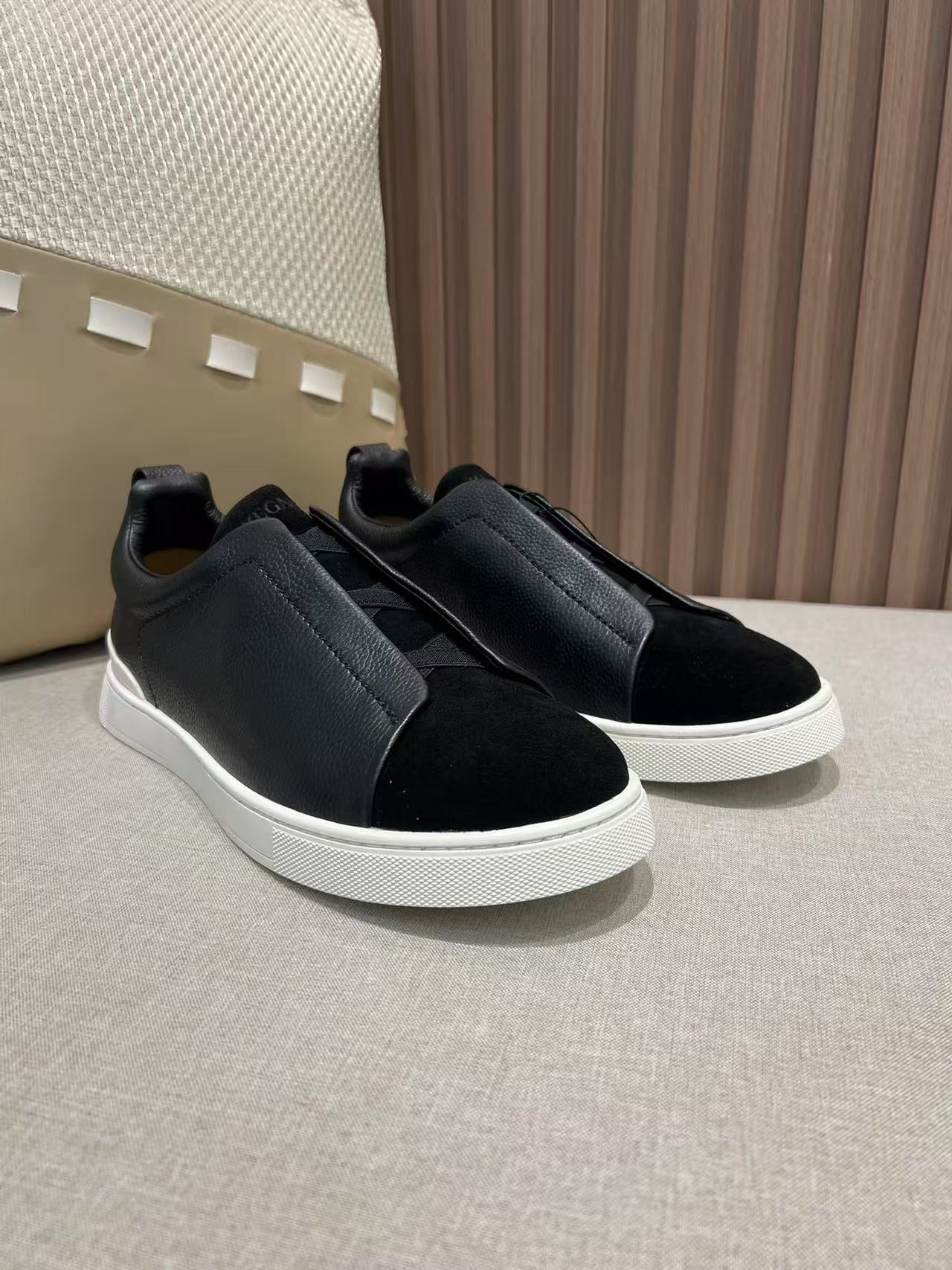 Men's Jea Cowhide Classic Lychee Pattern Deerskin Men's Business Leather Shoes