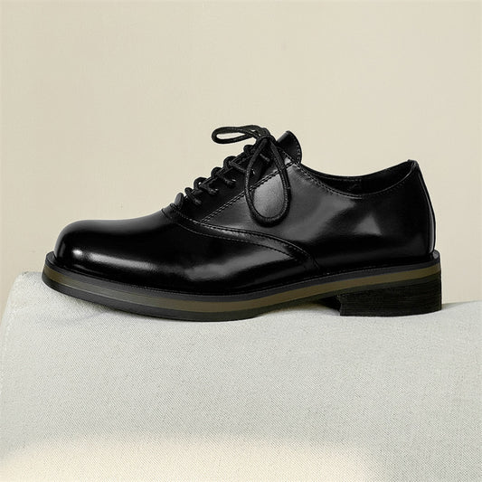 Men's Niche Formal Wear Couple Korean Derby Leather Shoes