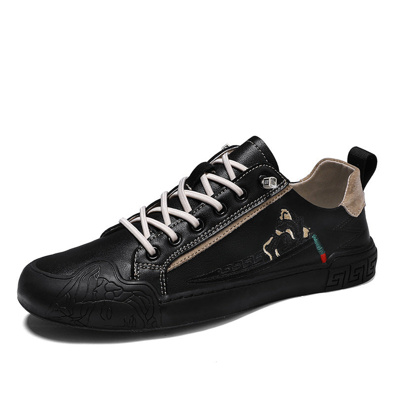 Men's Trendy Fashion Breathable Board Four White Casual Shoes