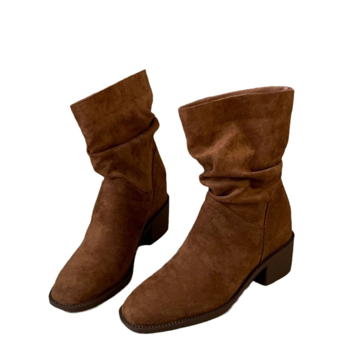 Women's Pile Elegant Short Sleeve Height Increasing Insole Boots