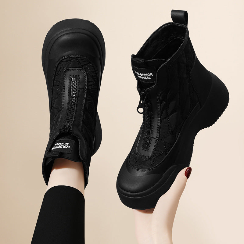 Women's Fashion Martin Height Increasing Autumn Versatile Snow Boots