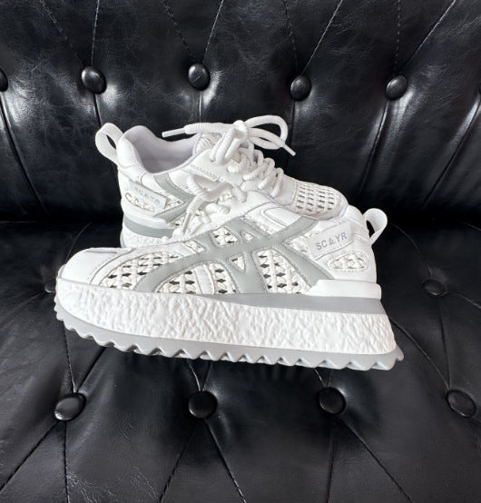 Women's Platform Dad Summer Light Luxury Breathable Sports Height Casual Shoes