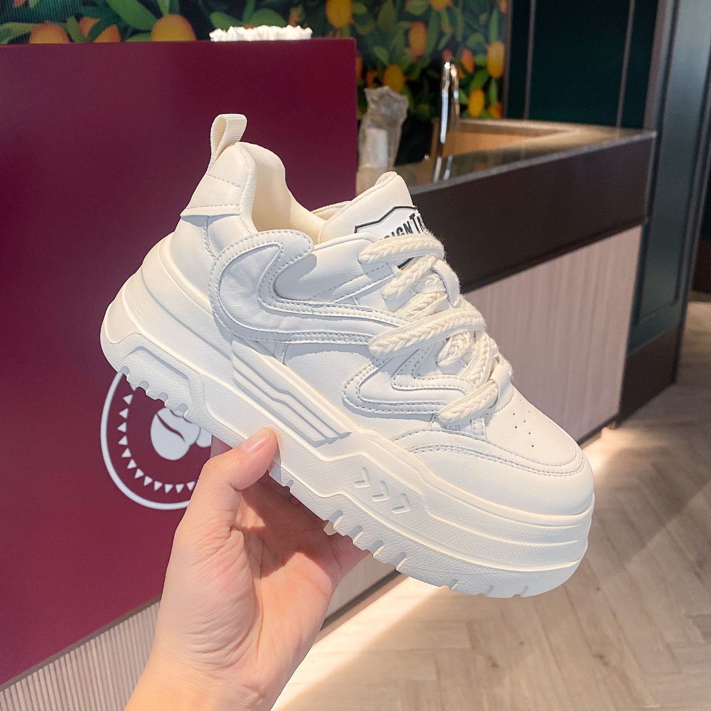 Women's Bottom Height Increasing Small Sports Skate Casual Shoes