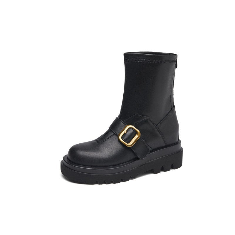 Women's Hight Increasing Martin Fashionable Super Popular Thin Trendy Cool Boots