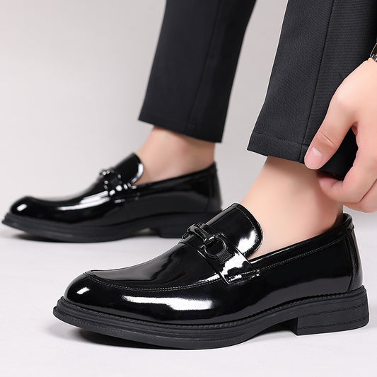 Men's Slip-on Genuine Cover Foot Cowhide Breathable Business Casual Shoes