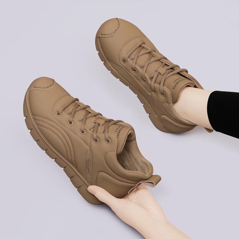 Women's Soft Bottom Surface Bread Comfortable Flat Sneakers