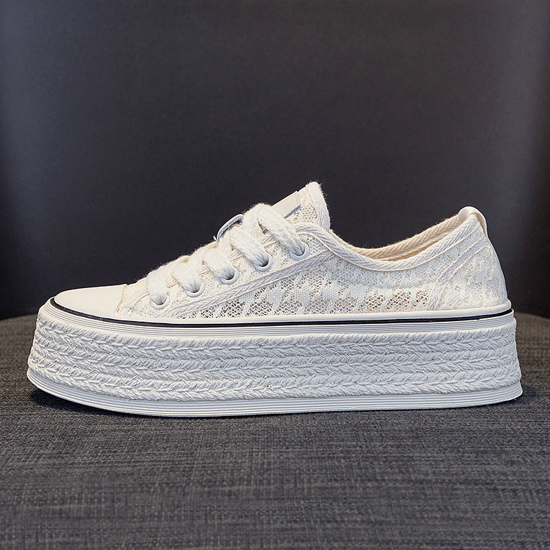Women's Mesh Surface White Summer Thin Versatile Women's Casual Shoes