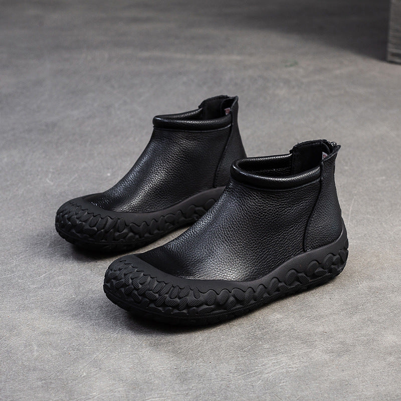 Women's Fashion Trend Round Toe British Ankle Boots