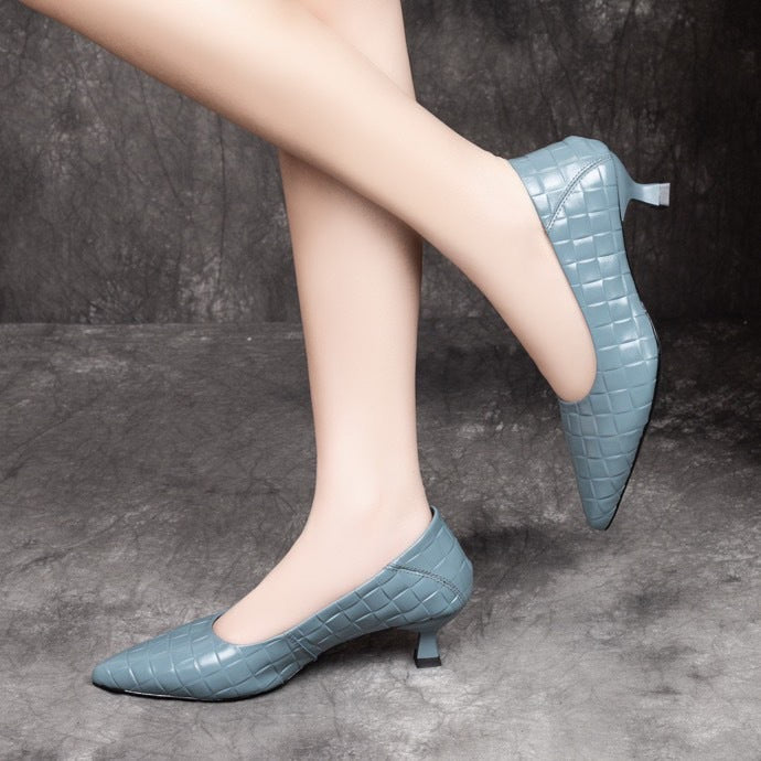 Women's Pumps Spring Genuine Pointed Toe Soft Women's Shoes