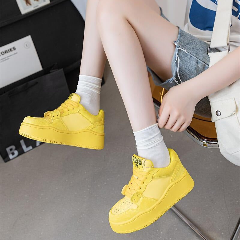 Women's Force Versatile Breathable For White Thick Casual Shoes