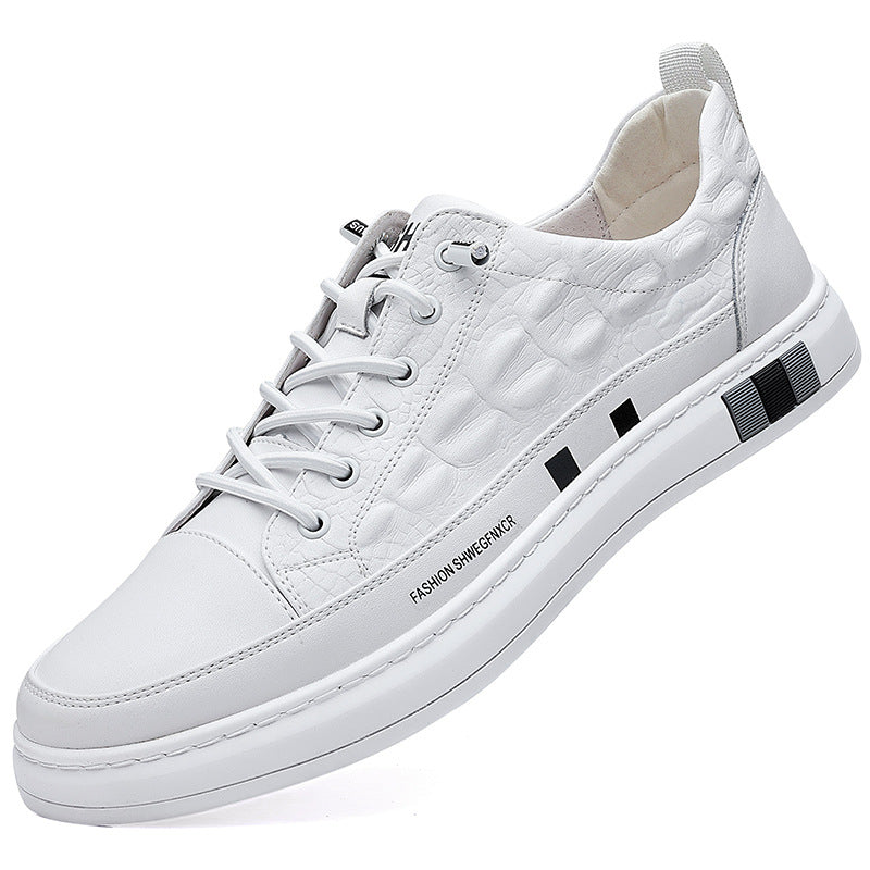 Men's Cowhide Easy Wear Fashion Sports Board Sneakers