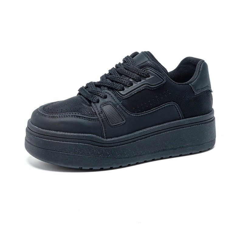 Women's Sole Height Increasing Open-door Red White Spring Versatile Women's Board Shoes