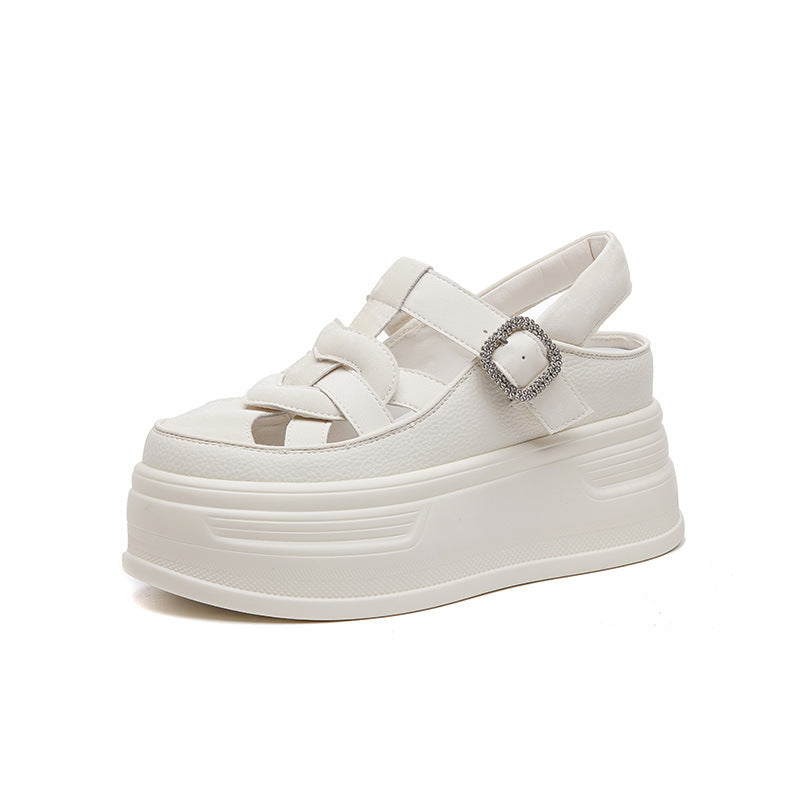 Women's Height Increasing Insole Breathable Versatile Campus Casual Shoes