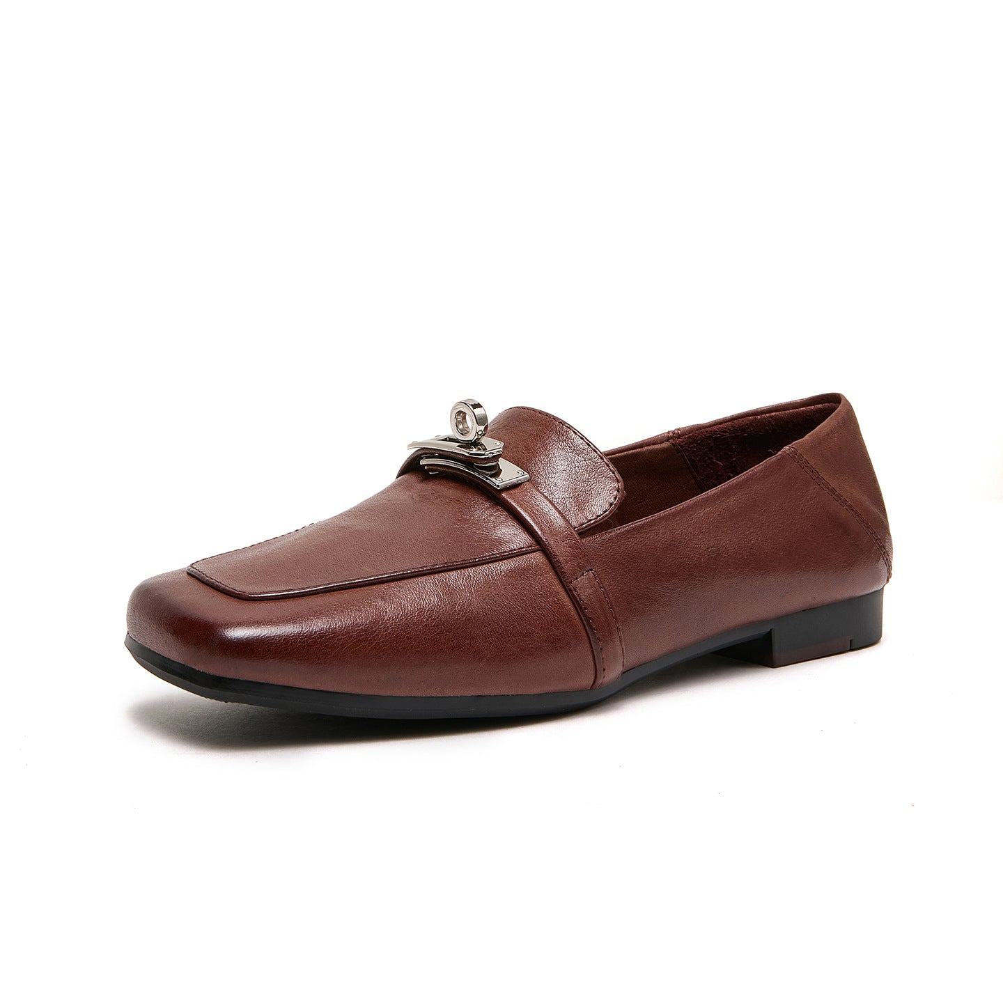Texture Fashion Square Toe Slip-on Chunky Mid Solid Color Deep Women's Casual Shoes