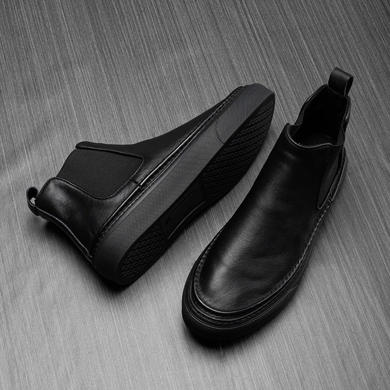 Men's Winter Martin Fleece-lined British Platform Ankle Boots