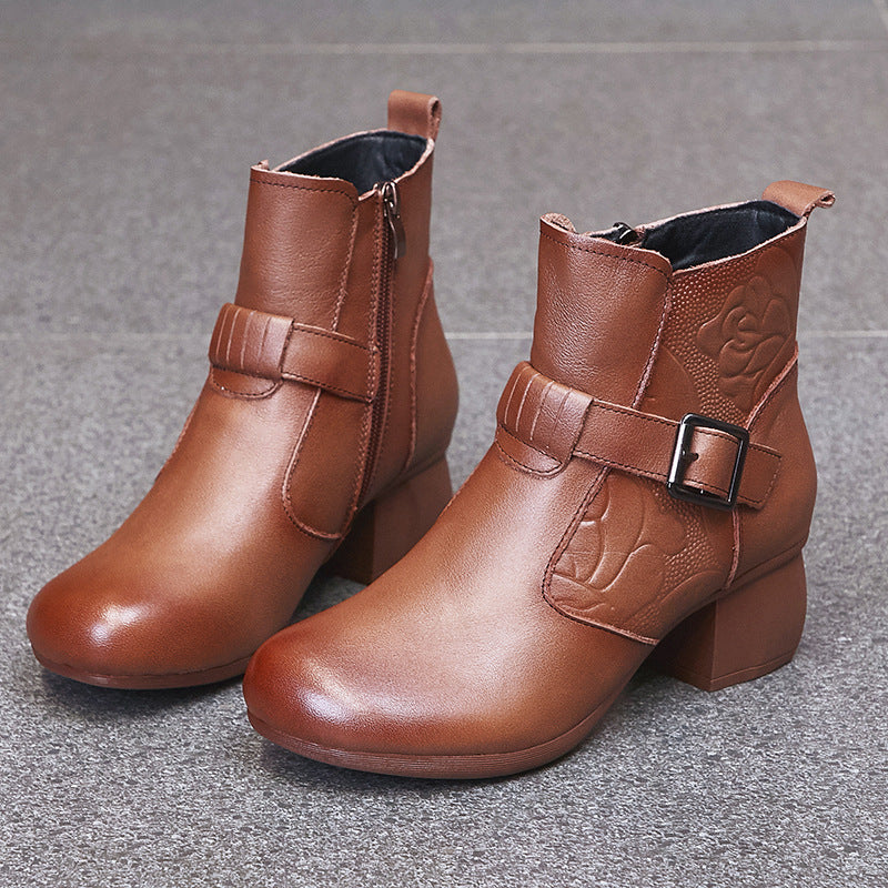 Women's Mother Chunky Soft Bottom Warm Keeping Boots