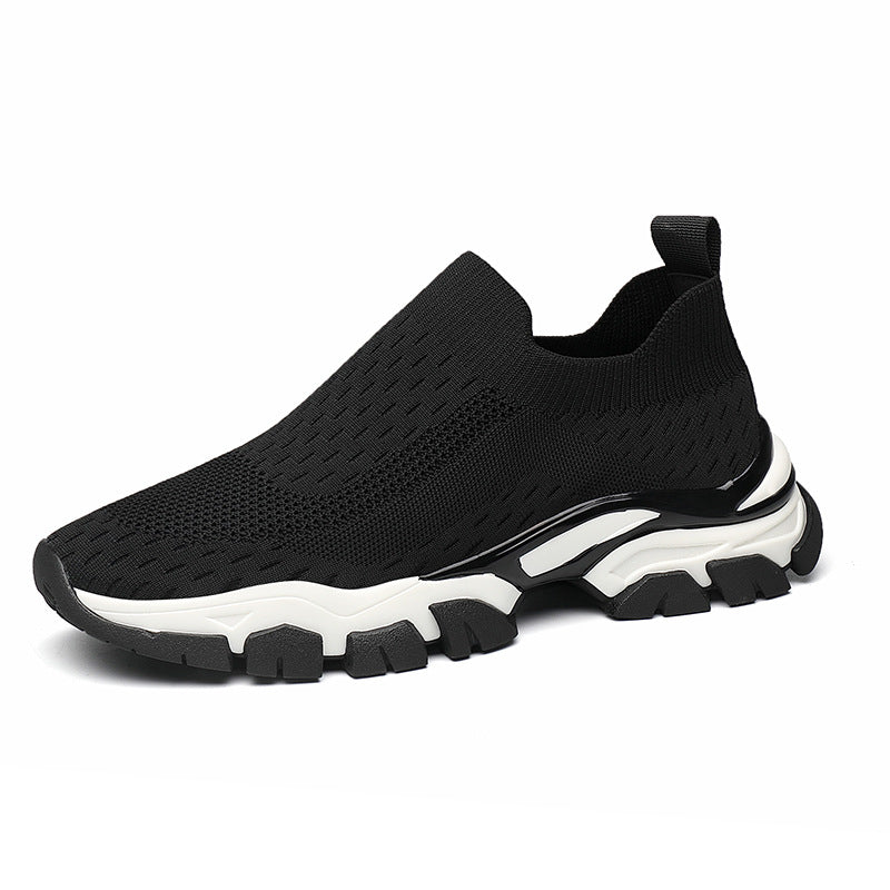 Men's Summer Breathable One Pedal Cloth Socks Korean Fashion Flying Woven Casual Shoes