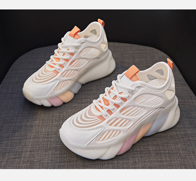 Women's Insole Authentic Clunky Autumn Waterproof Platform Mesh White Closed Toe Men's Shoes