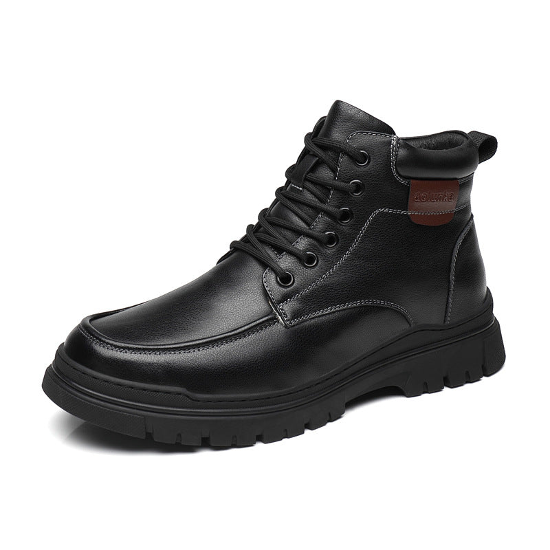 Men's First Layer Cowhide Fleece-lined Thick Northeast Boots