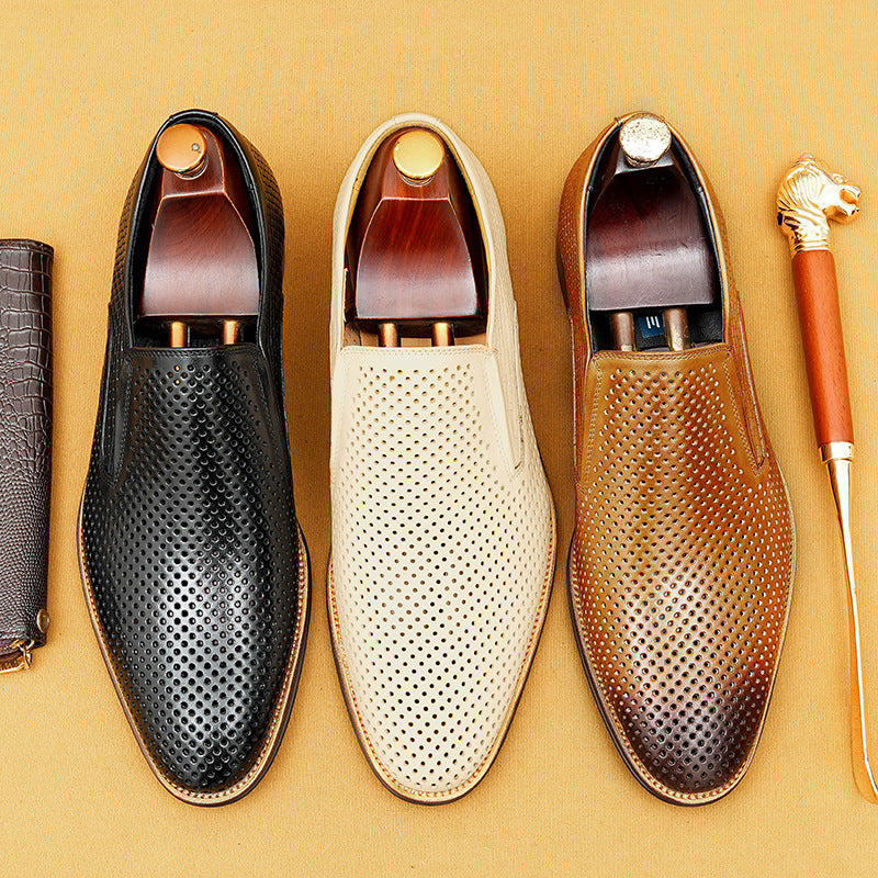 Men's Out Summer Slip-on Business Soft Sole Leather Shoes