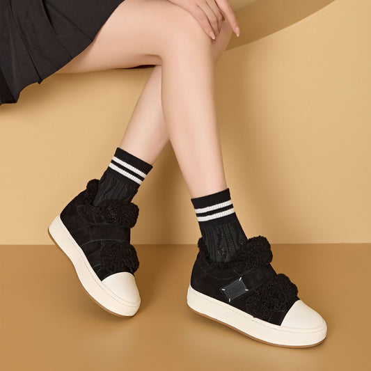Women's Quality Warm Slugged Bottom Genuine Velcro Women's Shoes