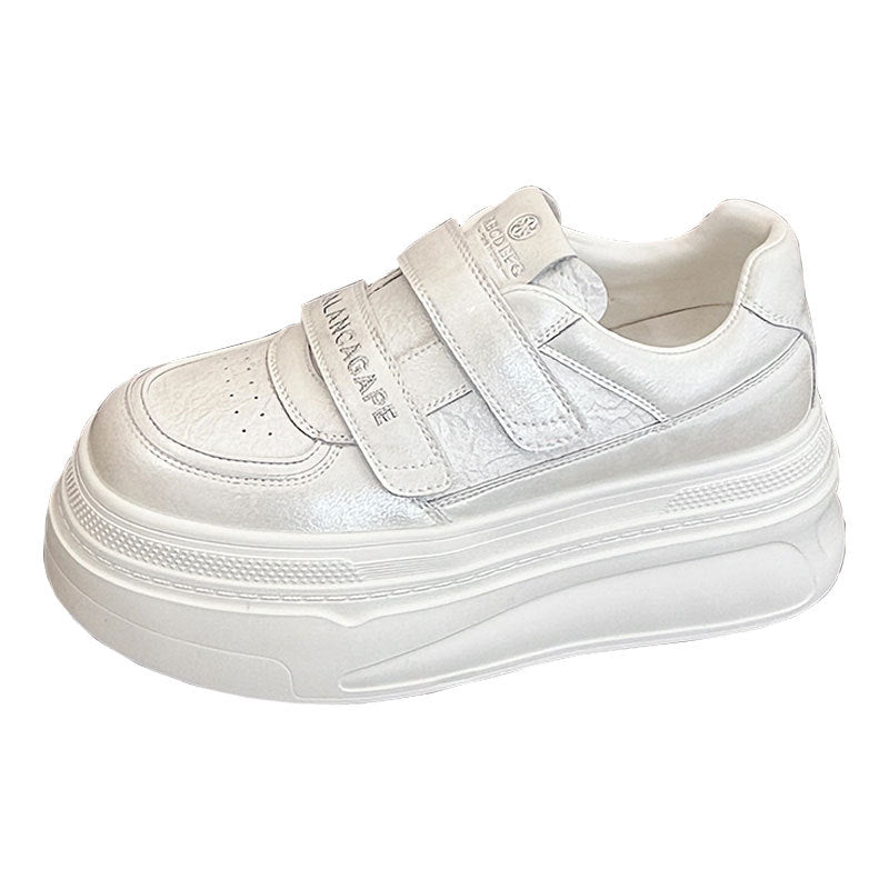 Women's High White Four Soft Sole Platform Women's Casual Shoes