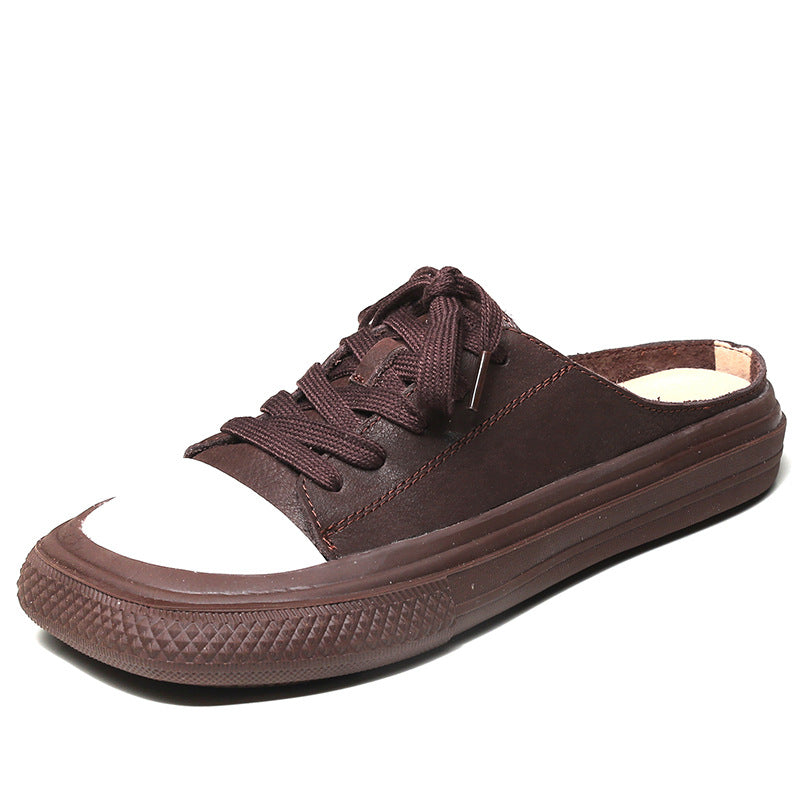 Women's Forest Style Genuine Cowhide Flat Soft Casual Shoes
