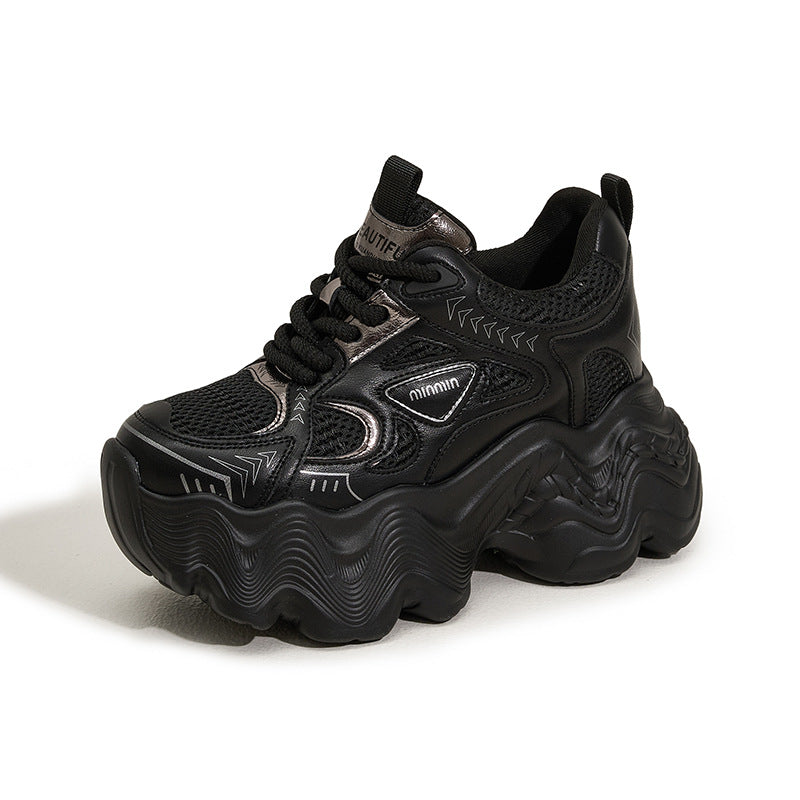 Women's & Men's Platform Dad Spring Fashion Mesh Small Height Sneakers