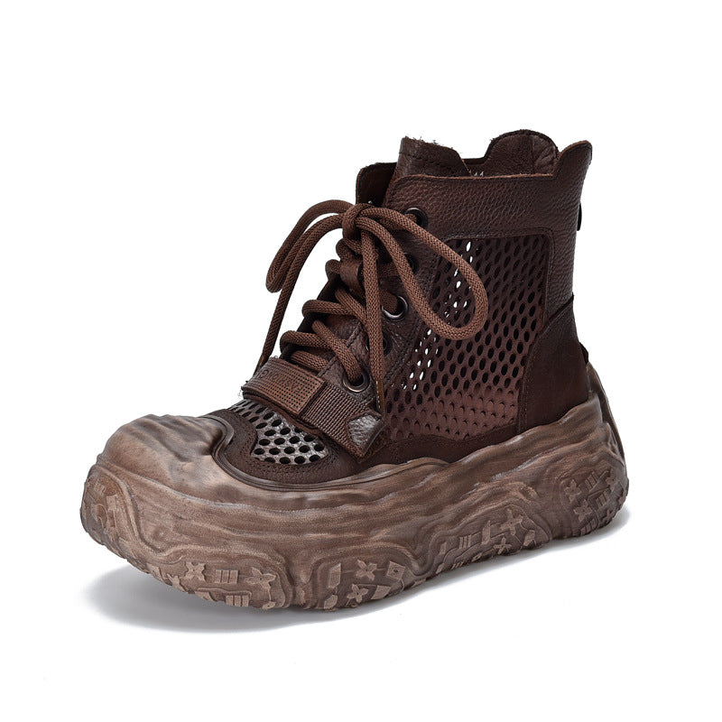 Women's Retro High Top Ankle Hollow Breathable Women's Shoes
