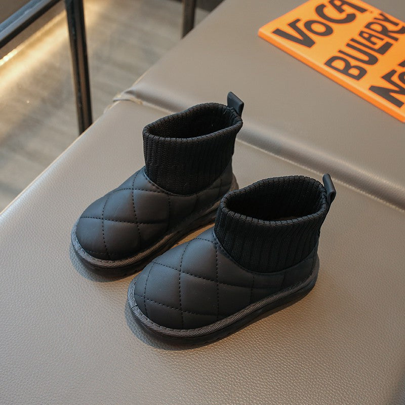 Children's Cotton Short Fleece-lined Boy Thickened Warm Kid's Snow Boots