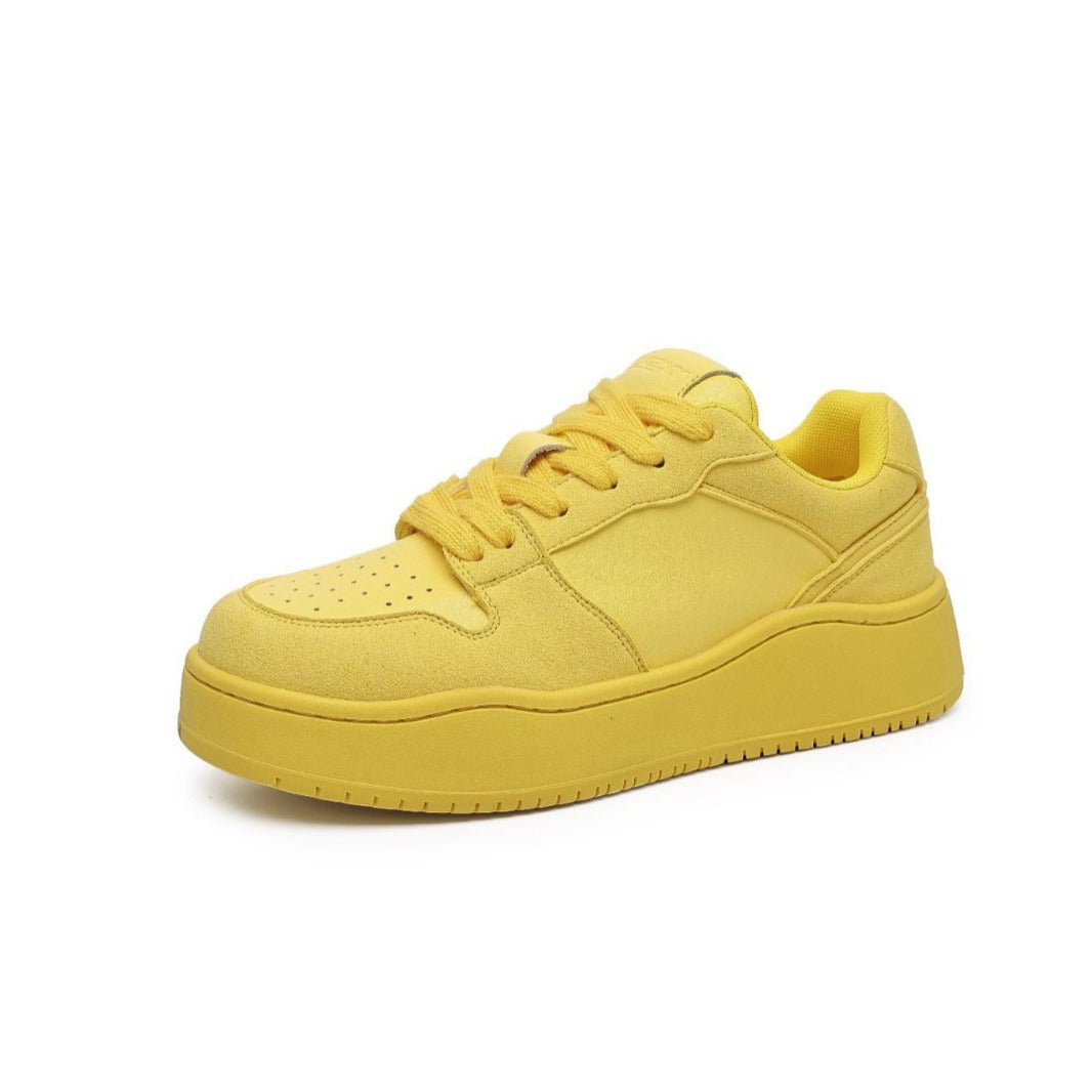 Women's & Men's Breathable Platform Bread Height Increasing Couples Sneakers