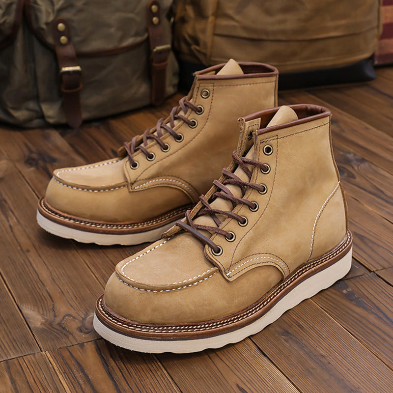 Men's American Retro Desert Duck Hunting Motorcycle Boots