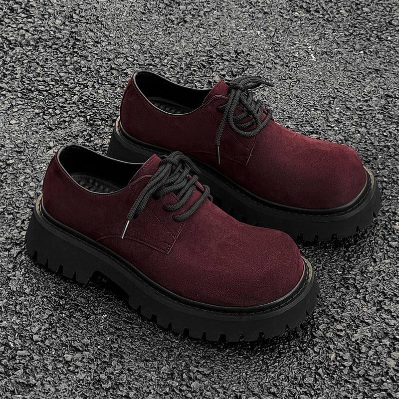 Men's Derby Spring Martin Vintage Thick Bottom Leather Shoes