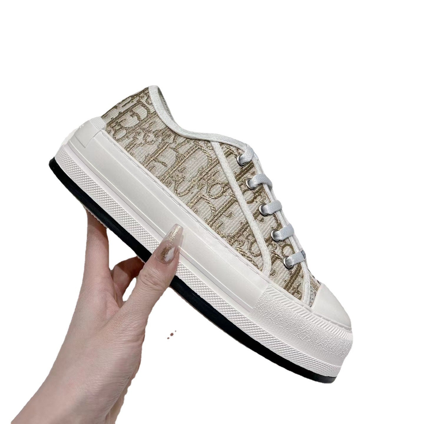 Home Embroidery Platform Letters Pumps Preppy Casual Shoes