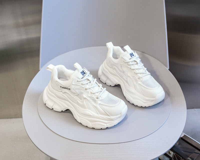 Women's Summer Platform Breathable Mesh Sports Single-layer Sneakers