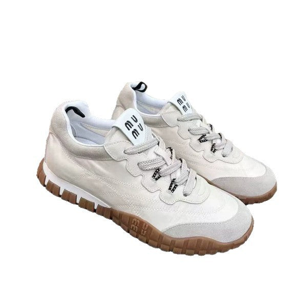Fashion Women's Round Head Lace Up Women's Sports Shoes