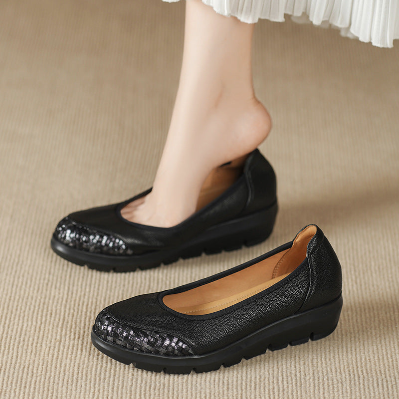 Autumn Low-cut Leisure Pumps Slip-on Style Soft Bottom Comfortable Women's Casual Shoes