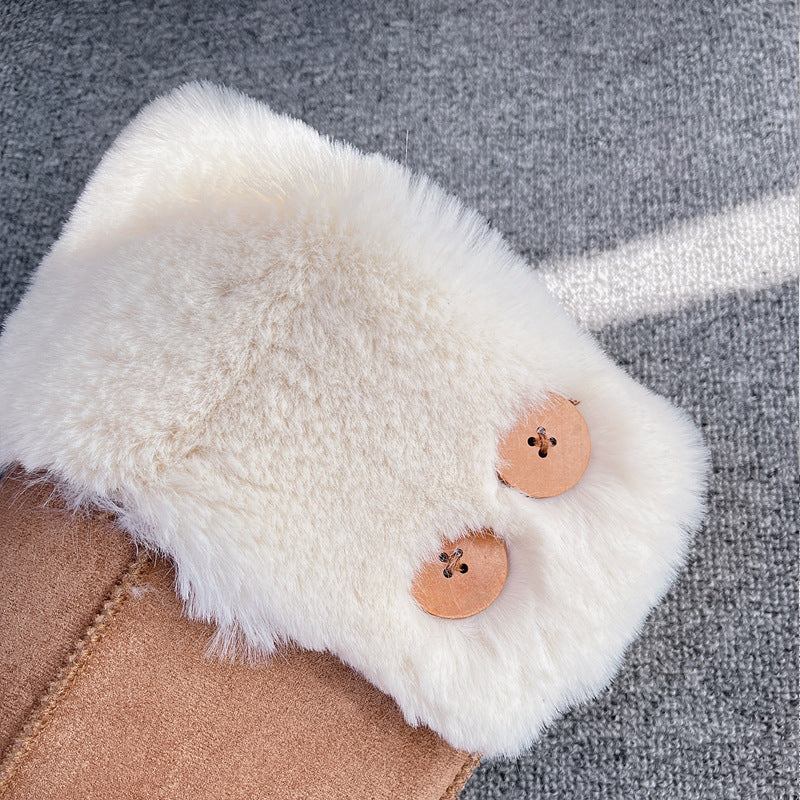 Women's Korean Style Overknee High Fleece-lined Warm Snow Boots