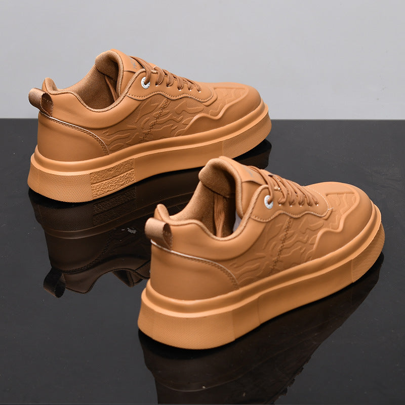 Men's Thick Bottom Couple Style White Soft Casual Shoes