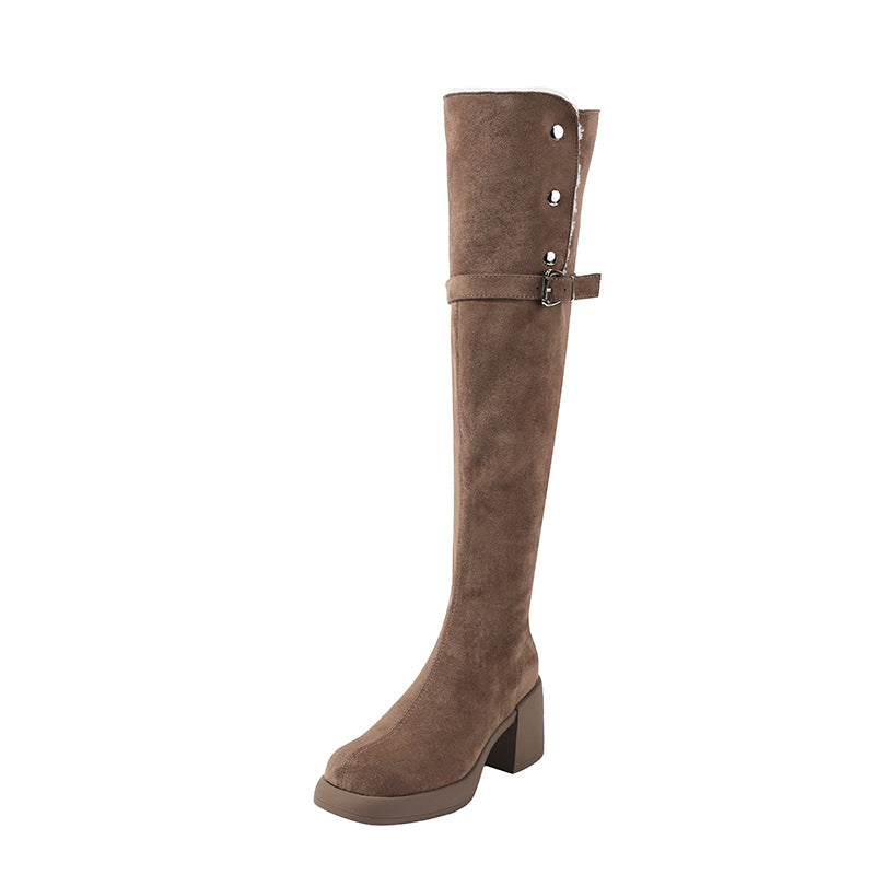 Women's Knee Long Winter Knee-high Socks Stocking Thick Boots