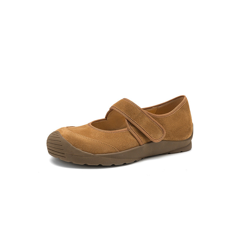 Women's Retro Style Frosted Round Toe Invisible Women's Fashion Shoes