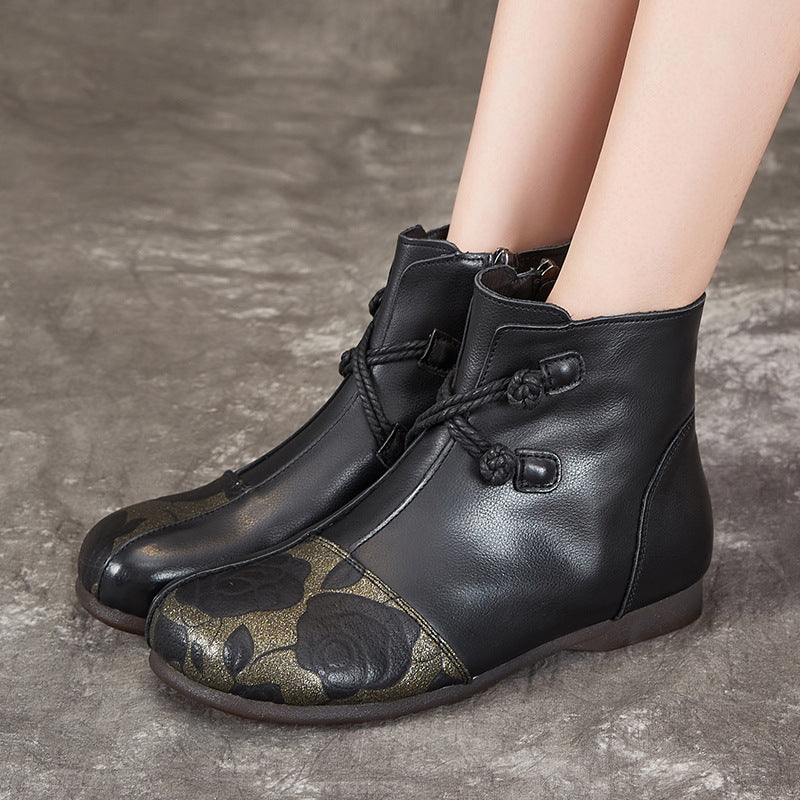 Women's Retro Style Winter Mother Soft Bottom Outdoor With Boots