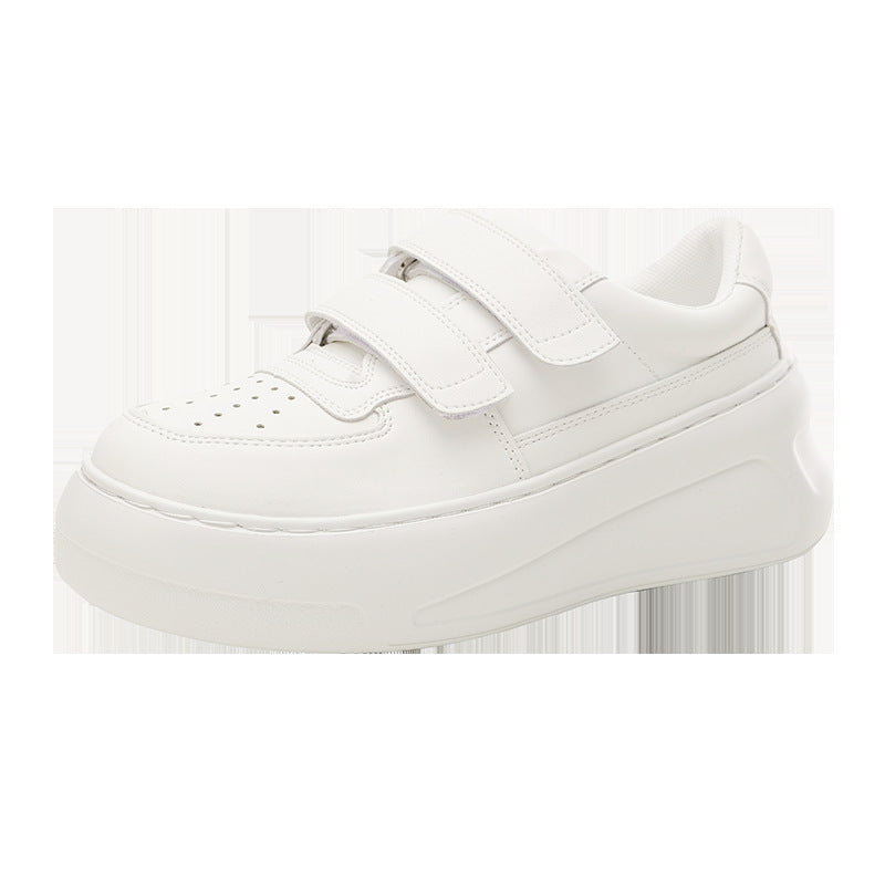 Women's Hidden Platform Smiley Face Velcro Sports Casual Shoes