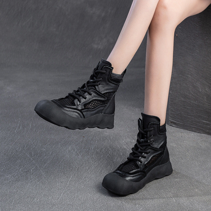 Women's Cut-out Breathable Retro Roman Style Martin Sandals