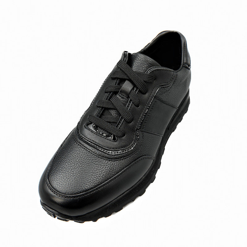 Men's Genuine Platform Full Cowhide Breathable Versatile Sneakers