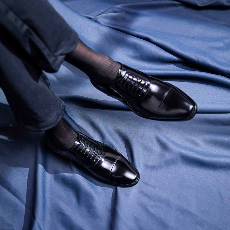 Men's Within Hours Business Formal Wear Bright Leather Shoes