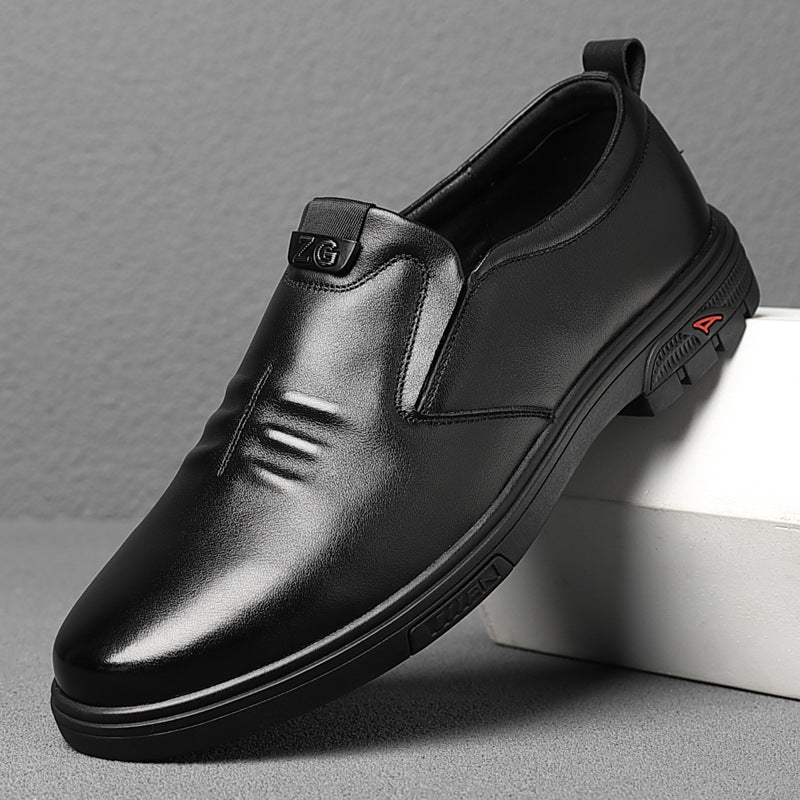 Men's Layer Cowhide Trendy British Business Fashion Casual Shoes