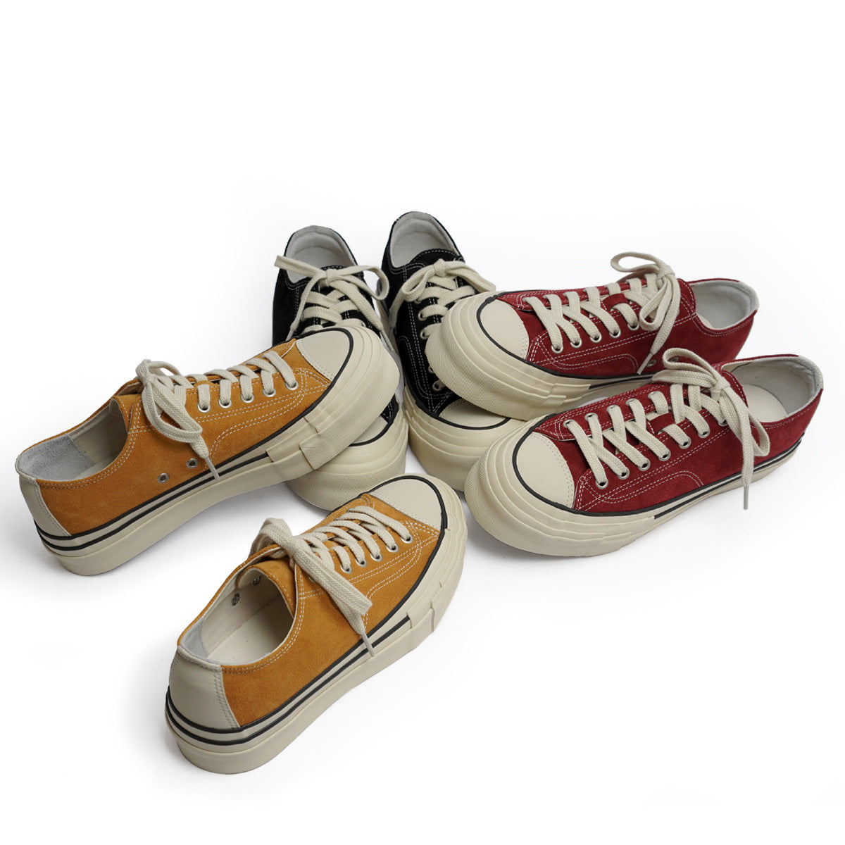 Women's & Men's Suede Genuine Increased Low Trendy Series Leather Shoes