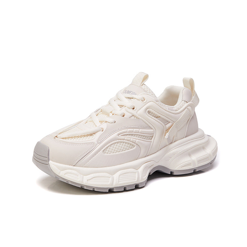 Women's Autumn Breathable Mesh Surface Thick Bottom Increased Casual Shoes