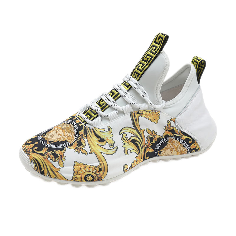 Men's Fashion Printed Platform Height Increasing Insole Sneakers